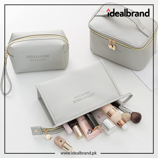 3 pcs set Cosmetic Bag Ladies Fashion Simple Cosmetic Bag