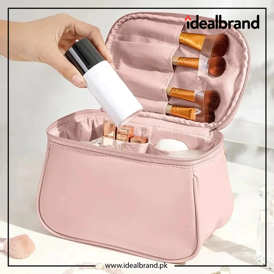 Makeup Bag, Portable Cosmetic Bag, Large Capacity Travel Makeup Organizer