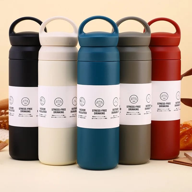 500ml Double Layer 304 Stainless Steel Portable Vacuum Flasks Hot/cold Maintance Water Bottles