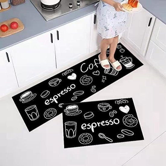 2 pcs set Kitchen , Bathroom ,HomeDecor Anti-Slip Absorbent Mat & Runner (c)