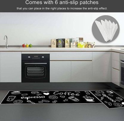2 pcs set Kitchen , Bathroom ,HomeDecor Anti-Slip Absorbent Mat & Runner (c)