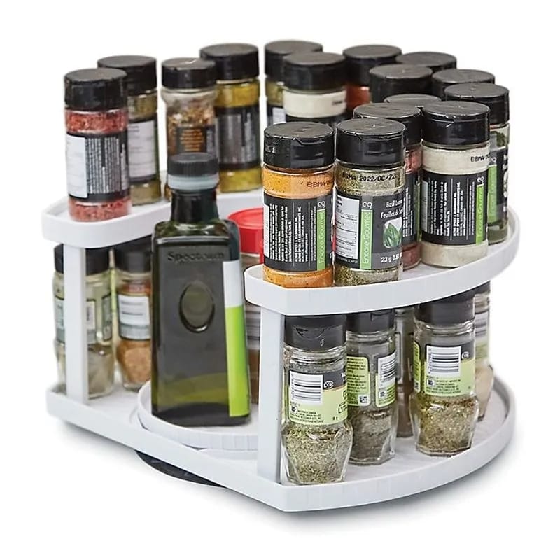 New Rotating Adjust Extendable Spice Bottle Storage Rack