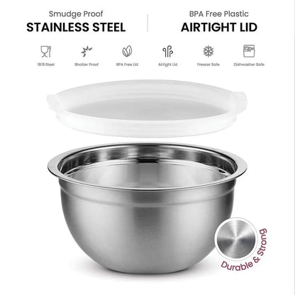 Stainless Steel Mixing Bowl 5 Pcs