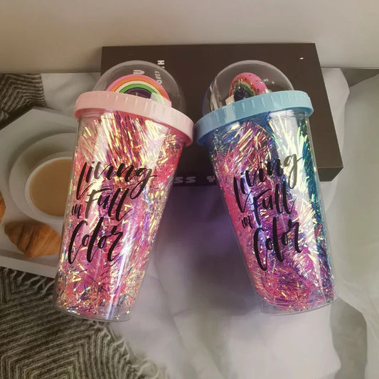 Rainbow sipper Cup