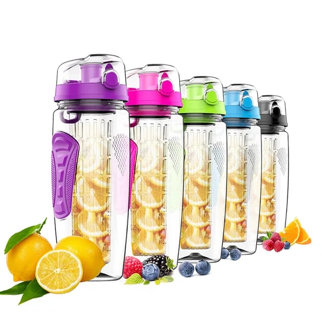 Acrylic Detox Sports Water Bottle with free cleaning brush