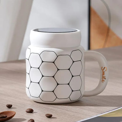 Honey Print Smile Handle Mug