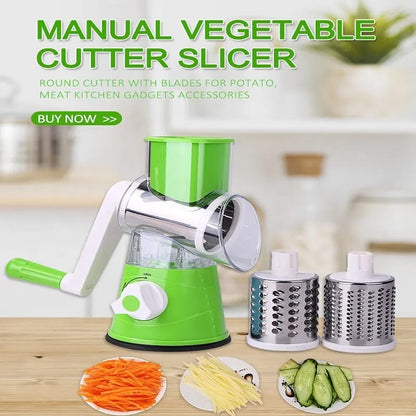 Manual Rotary Tabletop drum grater green