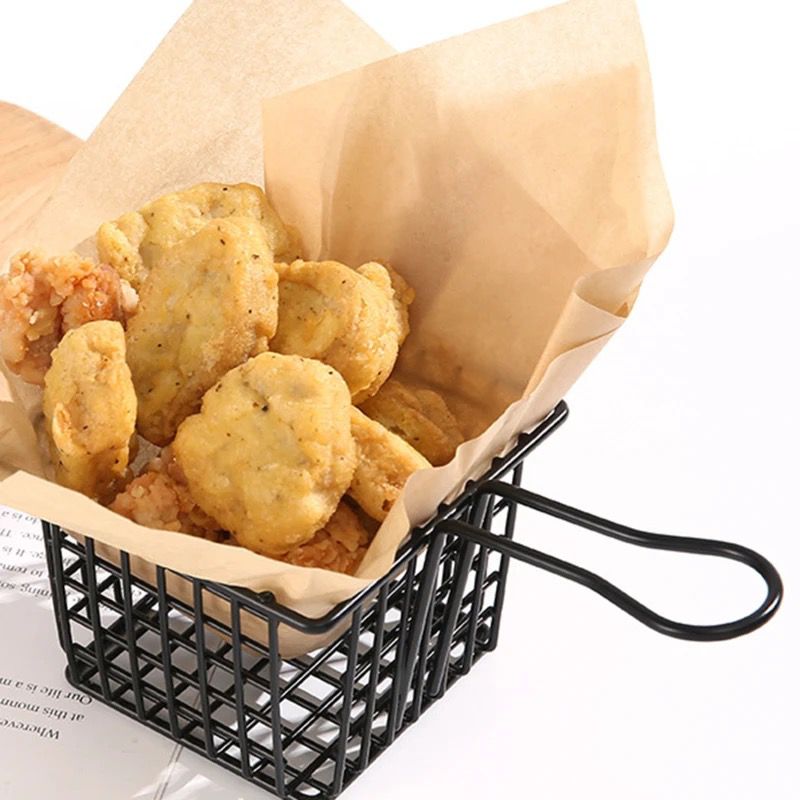 Mini Square Iron Fries Basket (only Black)