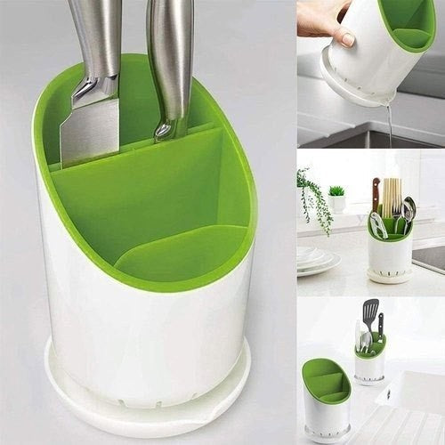 Cutlery Holder With Drainer