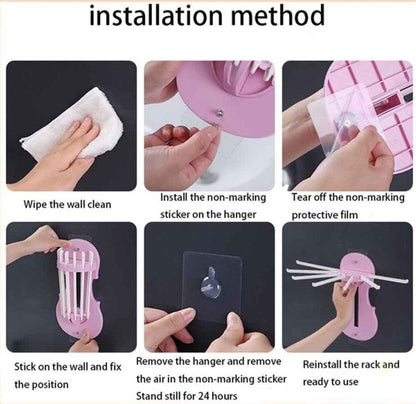 Pull Out Hanging Storage Rack Adhesive