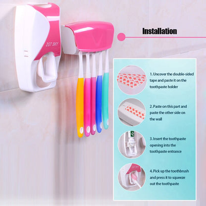 Creative Toothpaste Dispenser and Toothbrush Holder
