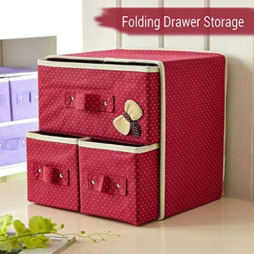 3 Drawer Fabric Folding Storage Organizer