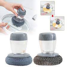 Dish Cleaning Soap Dispensing Scrubber Brush