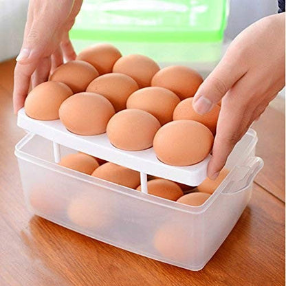 32 Grid Egg Holder Double Layer Storage Box