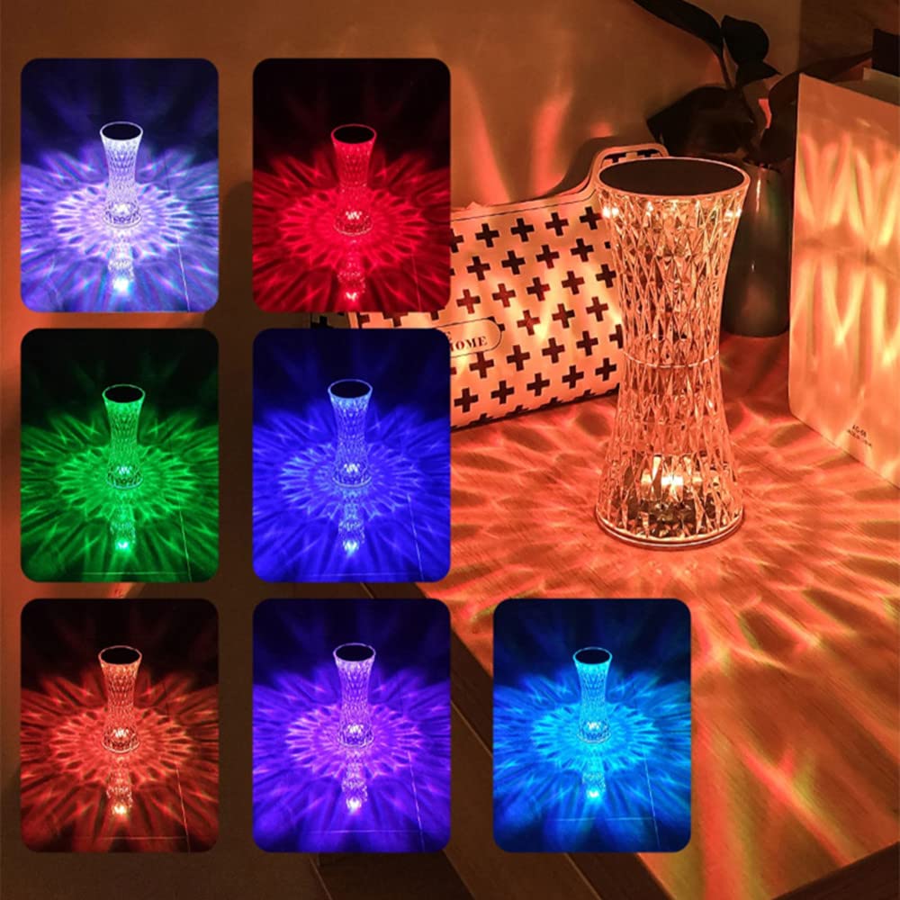 Crystal Diamond Table Lamp, 16 Colors