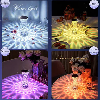 Crystal Diamond Table Lamp, 16 Colors