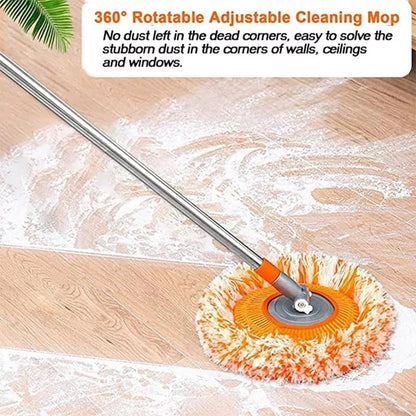 Multifunctional Extendable Wall Cleaning Mop, 360°Rotatable Adjustable Cleaning Mop