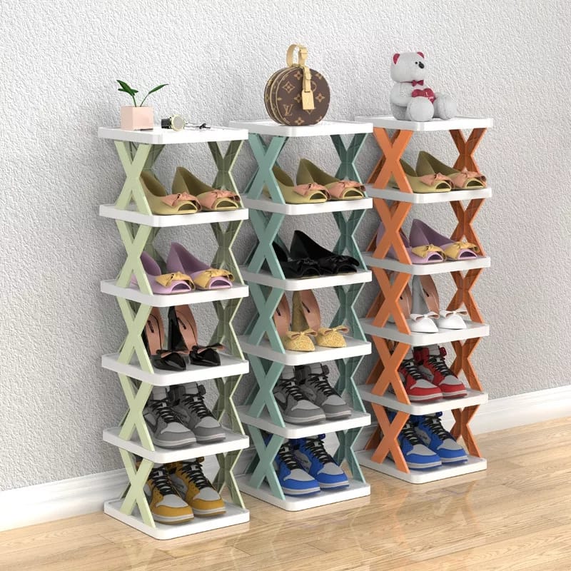 6 layer Simple Shoe Rack Plastic Simple Shelf