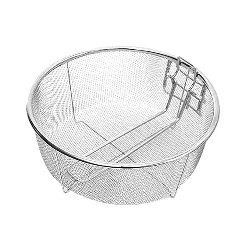 Frying Basket Portable Stainless Steel Chip Deep Fry Chicken Basket with Handle