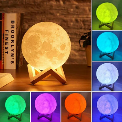 LED Night Light 3D Touch Moon Lamp