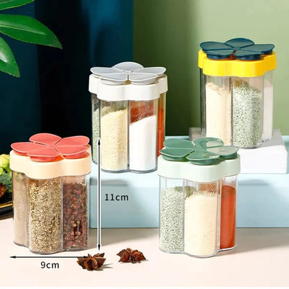 5 in 1 Spice Container Salt and Pepper Shaker Transparent Seasoning Shaker