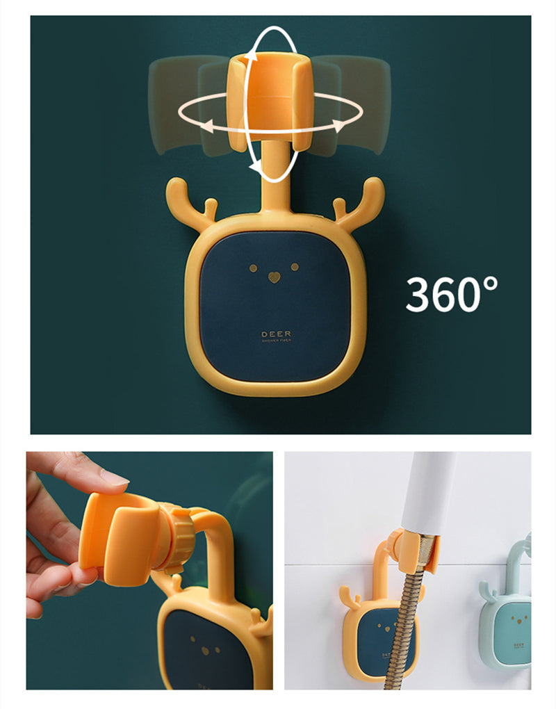 Shower Head Holder,Upgrade Universal 360°Adjustable Rotatable Shower Head Bracket