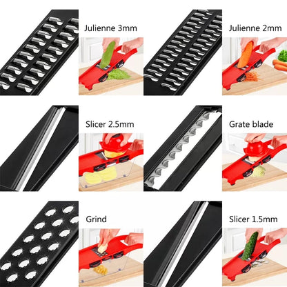 6 In 1 Mandoline Slicer Vegetable Cutter