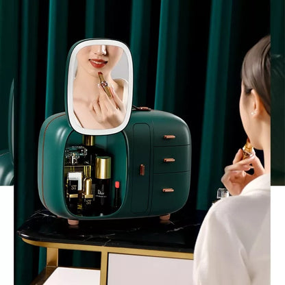 Luxury LED Vanity Mirror Makeup Organizer with Drawers