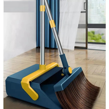 Broom and Dustpan Set for Home, 180 Degree Rotating Broom Set Indoor,