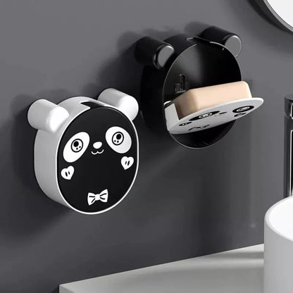 Cute Panda Wall Mounted Soap Box With Lid (Each)