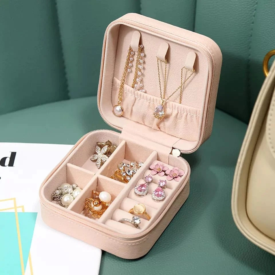 Portable Jewellery Box Organizer Travel Jewelry Storage Case for Earrings Necklace